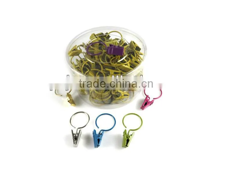 Curtain rod rings with clips Metal Curtain Clip