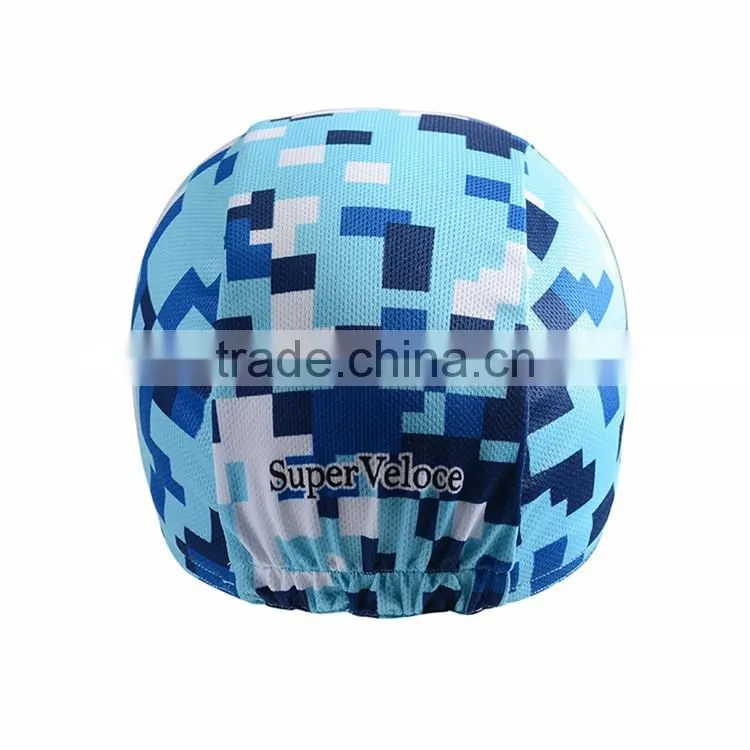 Custom breathable bicycle hat dry fit sublimation coolmax 100%polyester blank cycling caps hats manufacturer