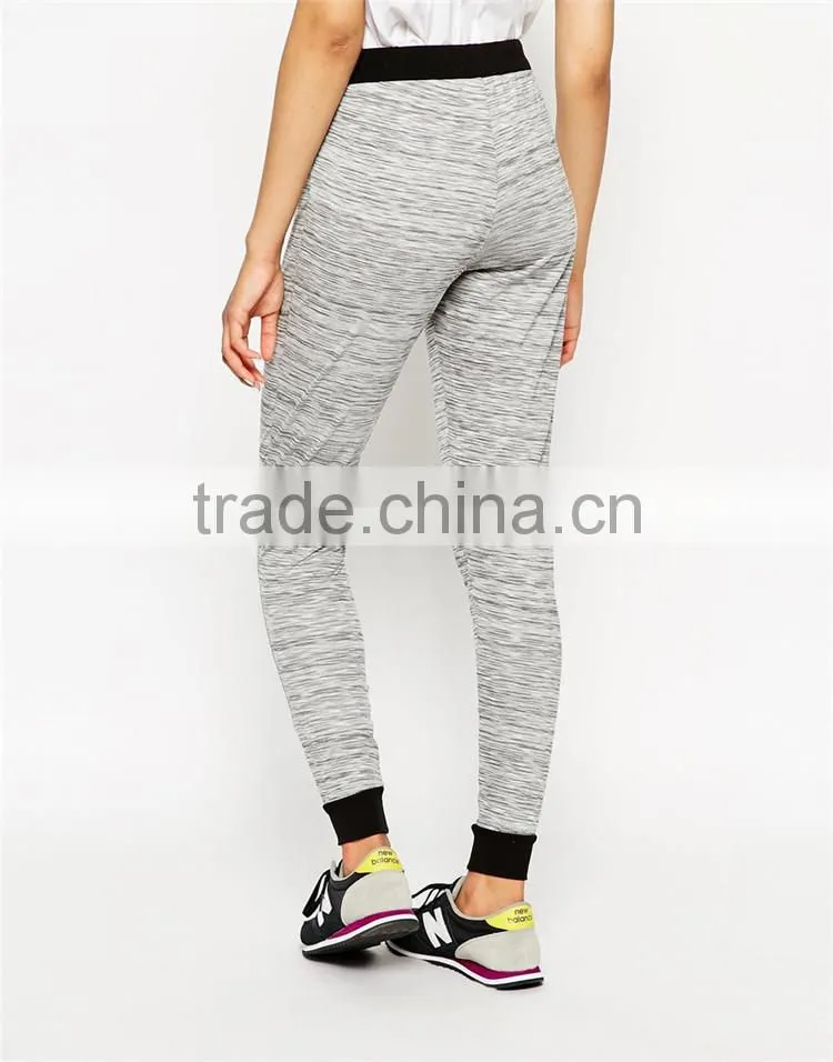 Womens lightweight space dye joggers with contrast cuff fashion jogger pants wholesale