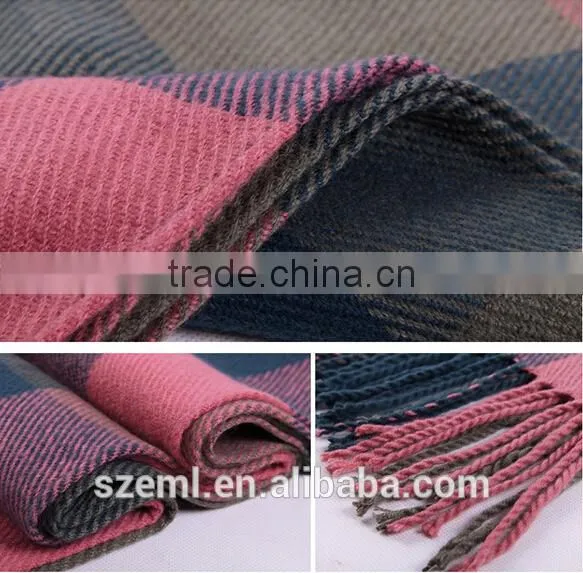 Wholesale checks office ladies scarf/cashmere infinity scarffashion scarf/