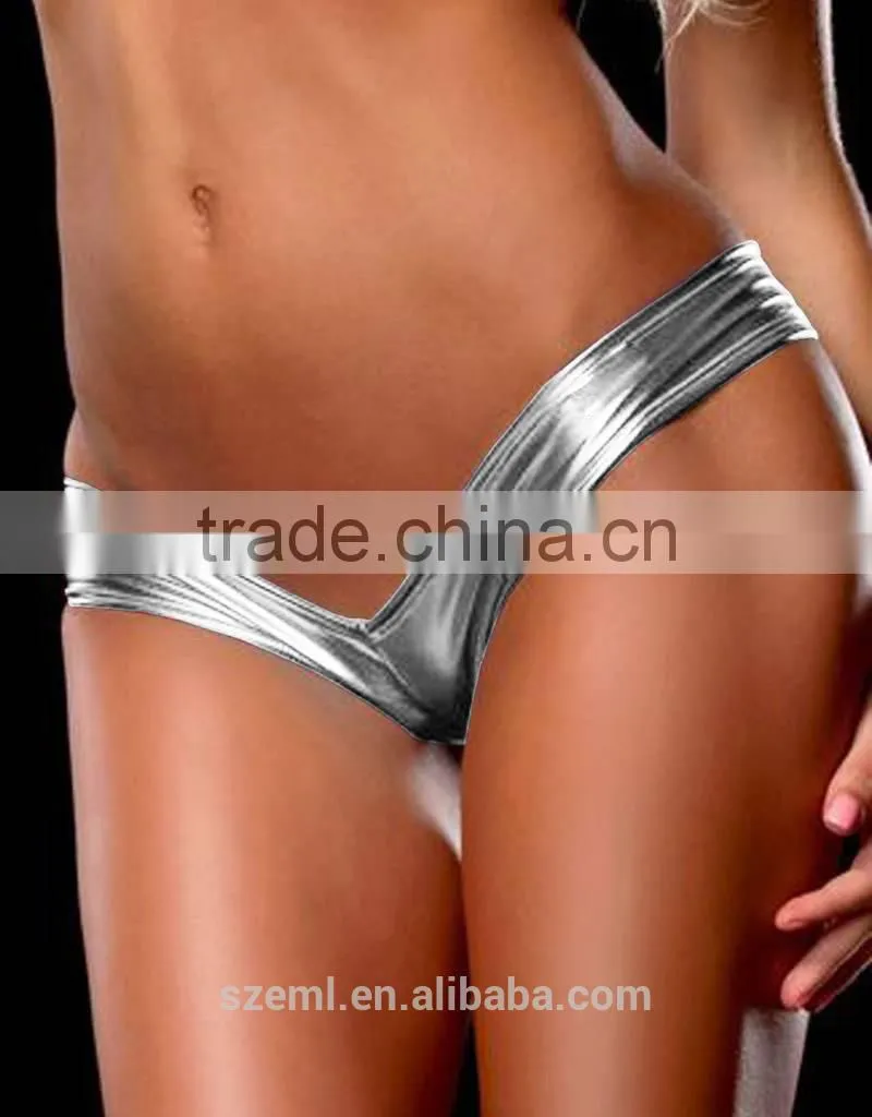 European wholesale Mature ladies sexy hot patent leather pants sexy leather lingerie
