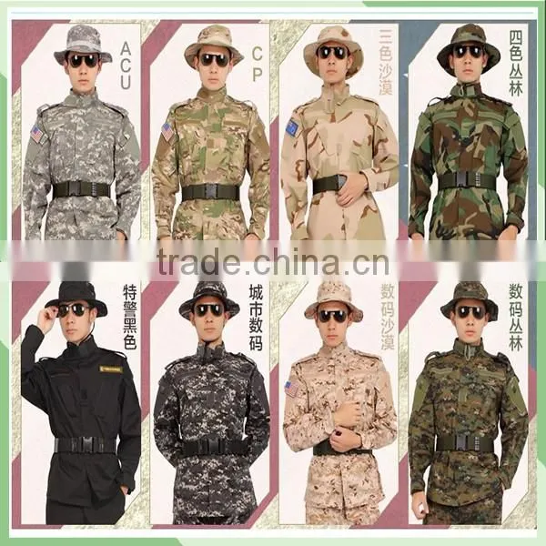 Manufacture High quality Rip-stop TC Camouflage ACU military uniforms T-tacs FG colors Navy Uniforms