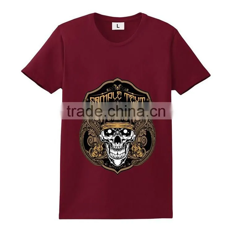 Bulk Sales T-shirt Deep Round Neck Custom Printing Mens Camisetas Algodon