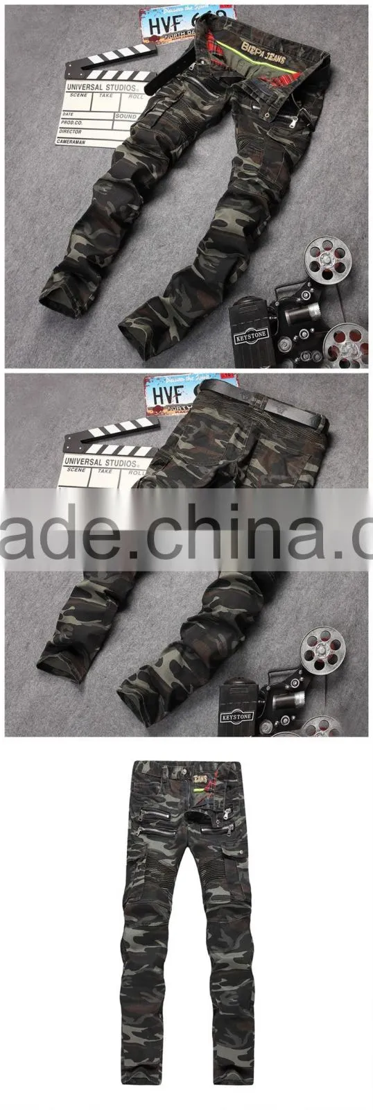 Army Style Casual Pants Plus Size Camouflage Pants Trousers