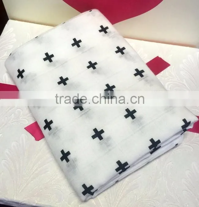 breathable 100% cotton baby muslin swaddle blankets