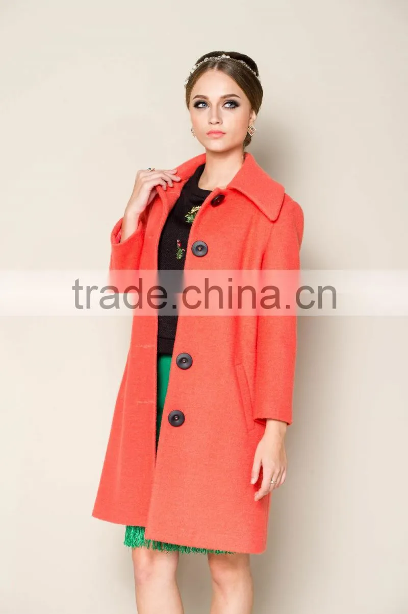 high fashion winter plain luxury elegant women long coat turkey, women model coat