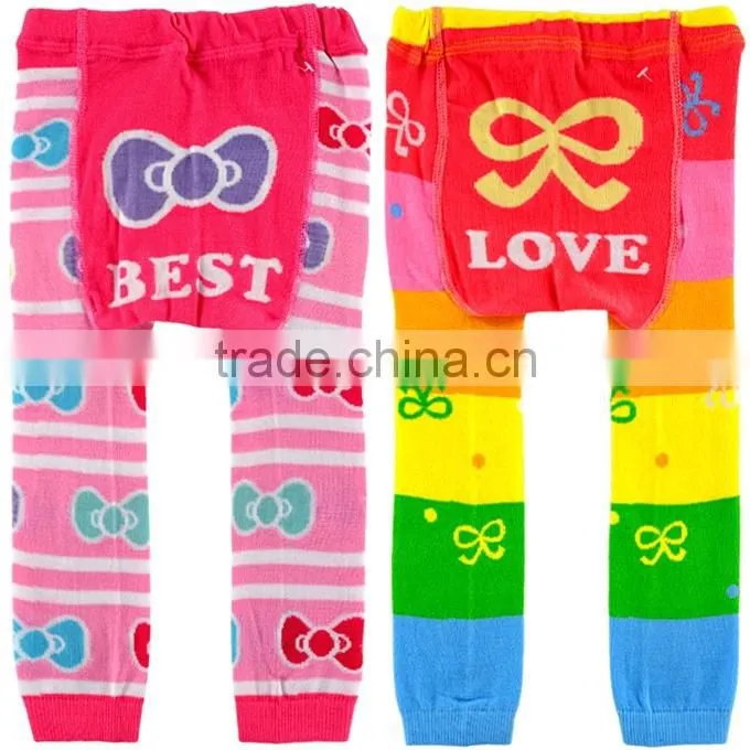Hot Sale Baby Girls And Boys PP Pants Cooton With Cut Cartoon Pattern Knit Children Leggings For Toddle Wear SC40822-10