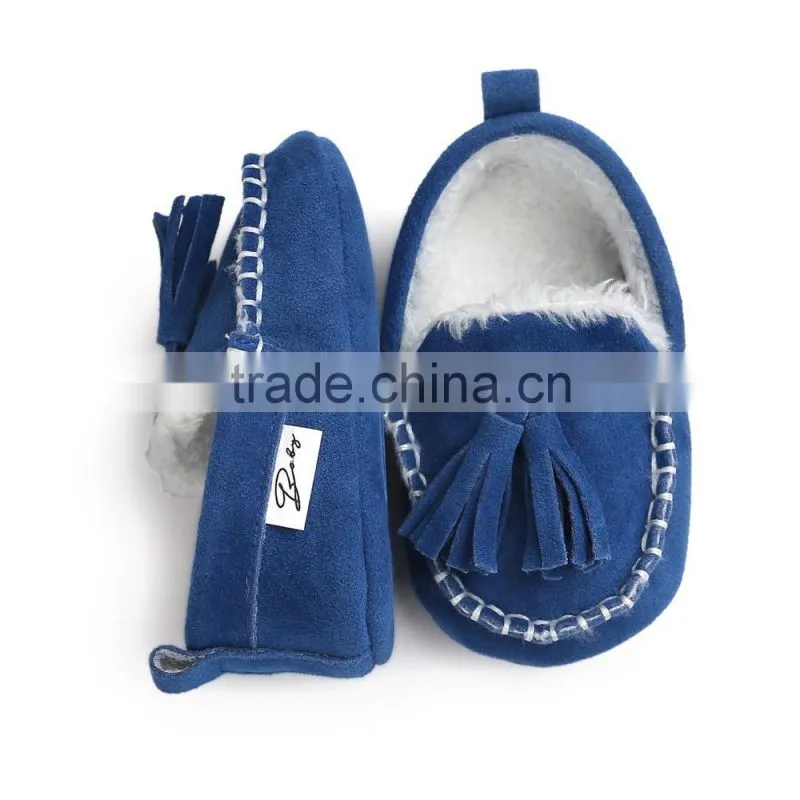 6 colors suede fabric, soft sole baby moccasins