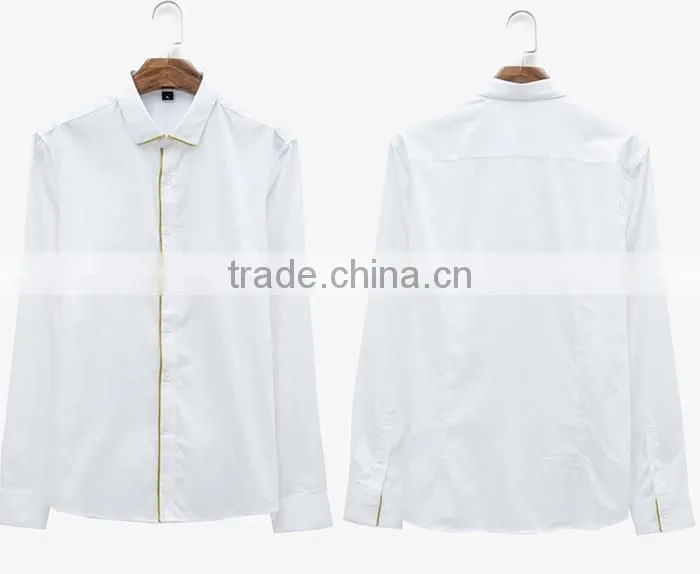 2016 men slim fit casual dress shirt