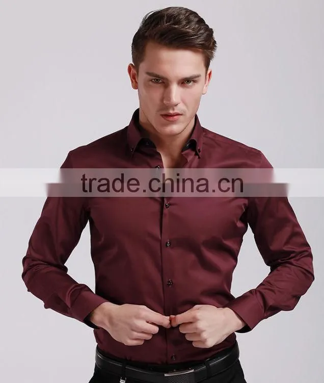 Manufacturer various color red, white ,black , navy blue brand name men dress shirts