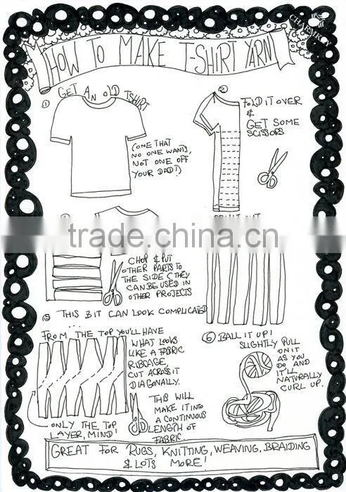 fancy t-shirt yarn for hand knitting