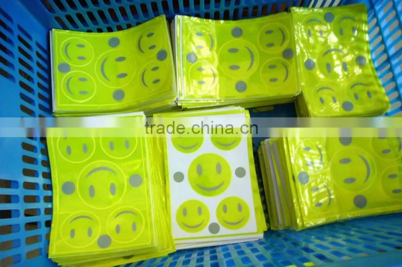 Cheap custom made round reflex sticker football shape decal