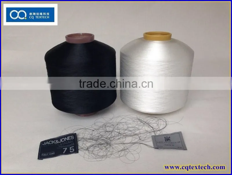 50D/600TPM Semi Dull Polyester Warp Yarn for making woven label