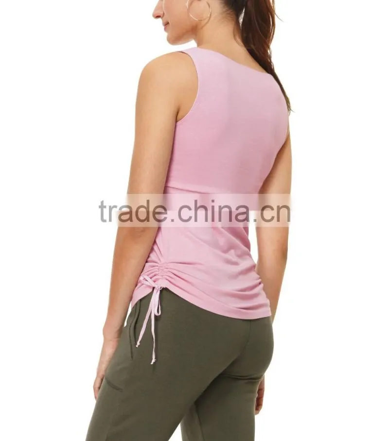 86% nylon 14% spandex custom wholesale fitness clothing women tank top
