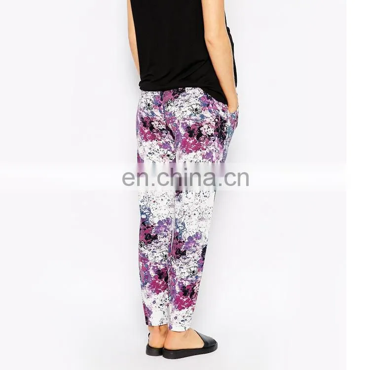 New Fashion Casual Floral Printed Women's Harem Pants Wholesale