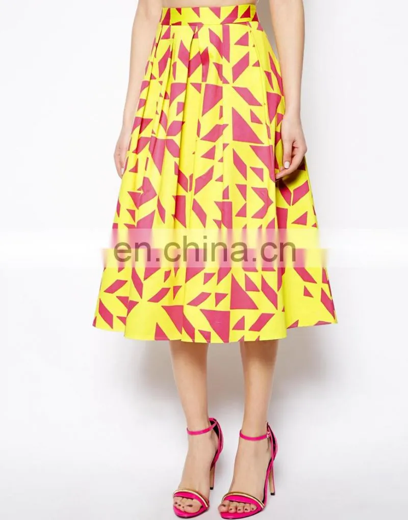 new fashion women's clothing garment apparel direct factory OEM/ODM manufacturing digital printed pictures fashionable skirts