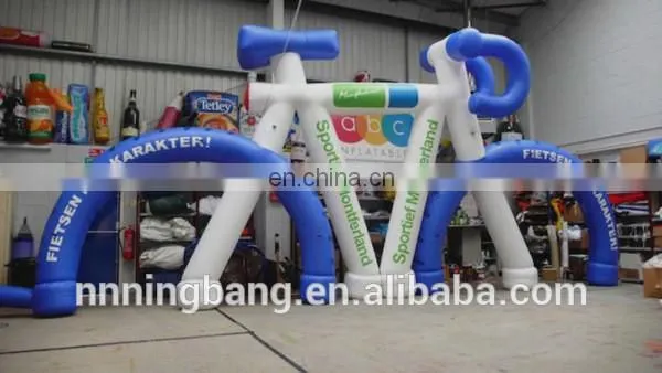 Newest customized model inflatable bicycle for sale inflatable bike for advertising
