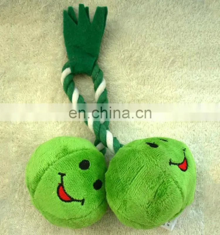 double beans/strawberries/pears stringing pet toy