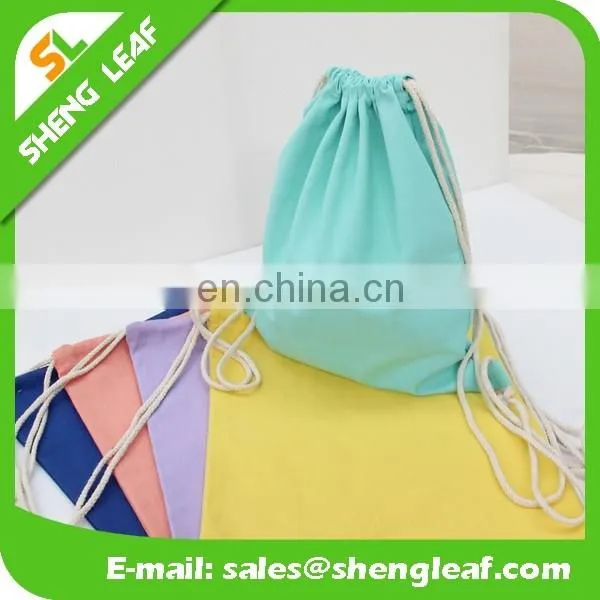 Custom different size cheap drawstring canvas bag