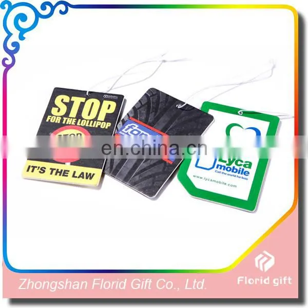 Household branding business paper type air freshener for car