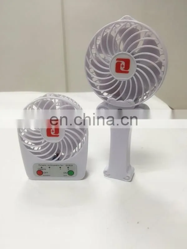 Mini electric fan with rechargeable battery