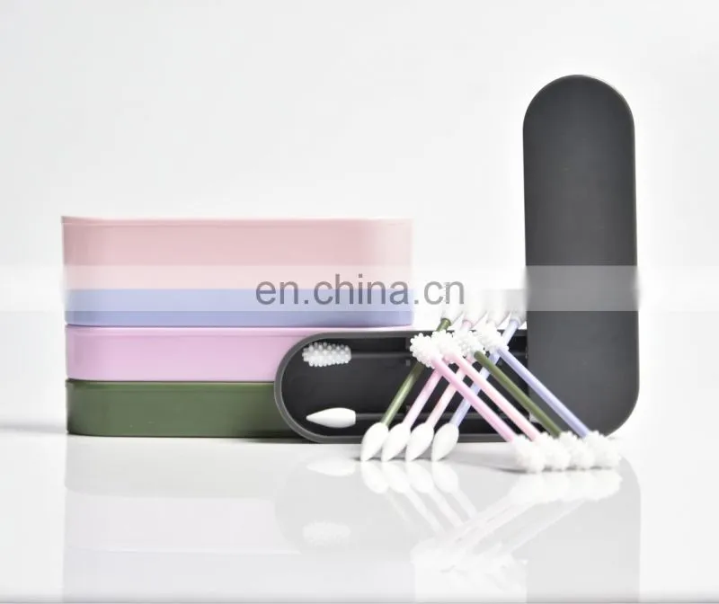 New Product Ideas 2019 Amazon Hot Sale Reusable Silicone Cotton Swabs Sticks Silicone swab ear cleaning bud stick