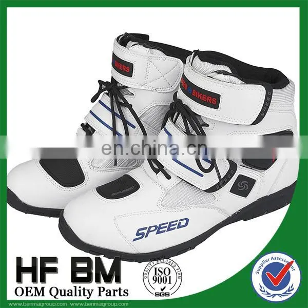 Good Price for Wholesale ! mens leather motorcycle racing boots (Black,white,red)