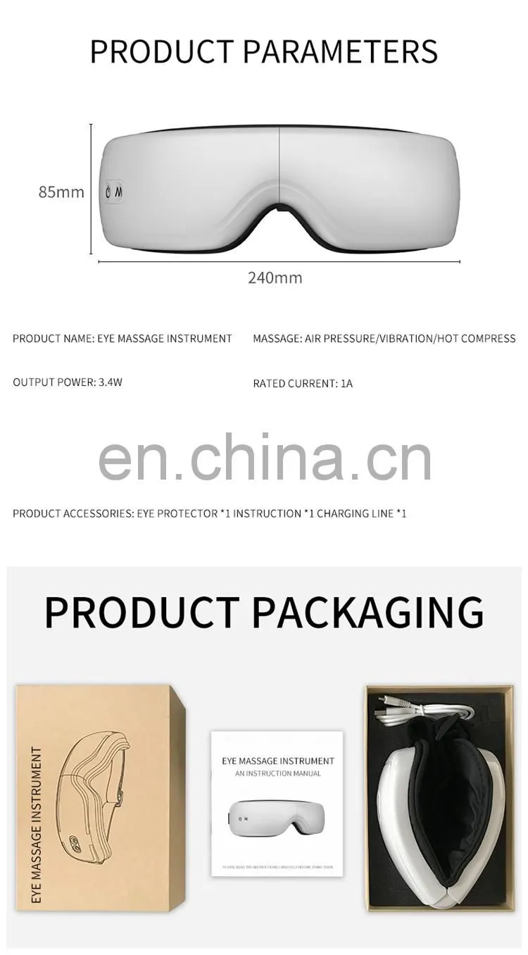 Wireless Electric Bluetooth Wisdom USB Eye Massager Heated Glasses USB