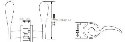 6473RB-PS:TRUST ANSI Grade 3 Tubular Lever Lock for Passage
