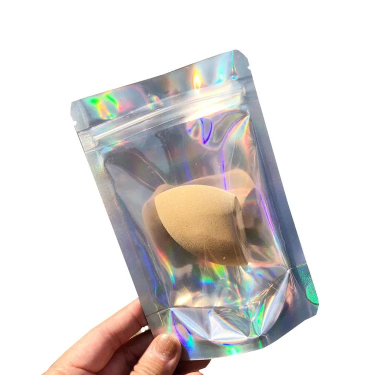 custom design logo clear plastic zipper blank cosmetic bags for cosmetics earrings jewelry