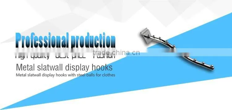metal slatwall display hooks with steel balls for clothes hanger hook hanging hook