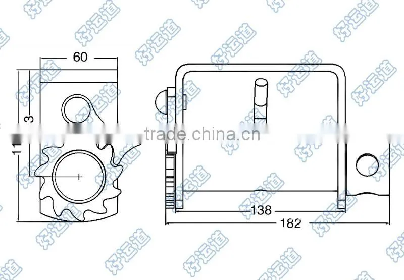 08139 Truck Weld-on Sliding Webbing Winches