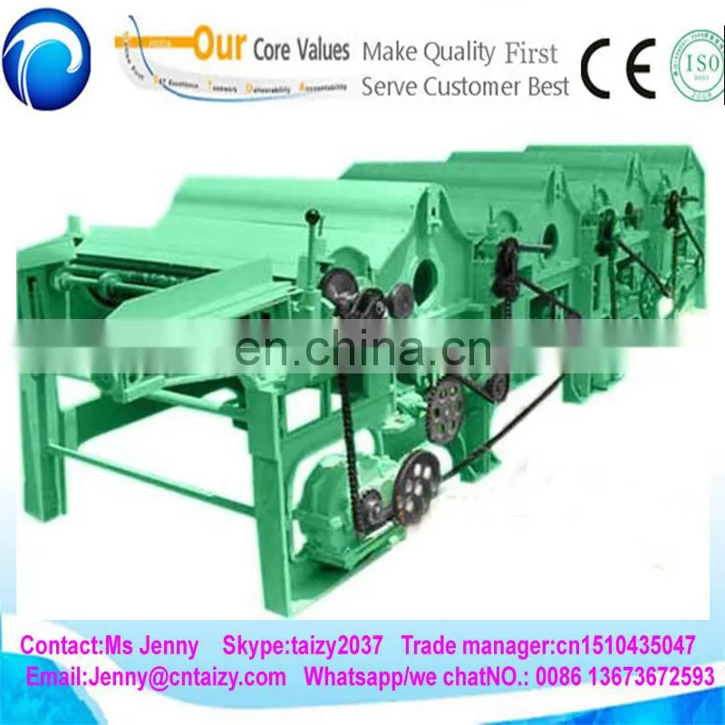 Old waste cotton opener/ textile / fiber /waste cloth rag opening machine