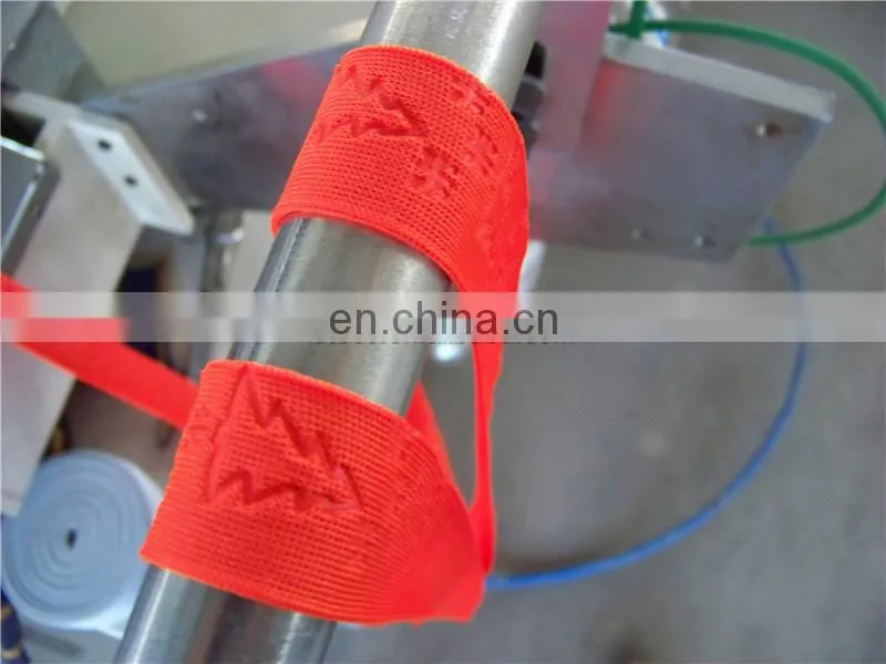 UT12 Fully Automatic Garment Elastic Ribbon Hot Foil Stamping Machine, Textile Fabric Satin Label Roll Heat Transfer Press