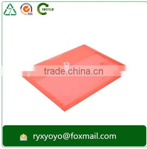 cheap factory price pp a4 size plastic envelope with string closure