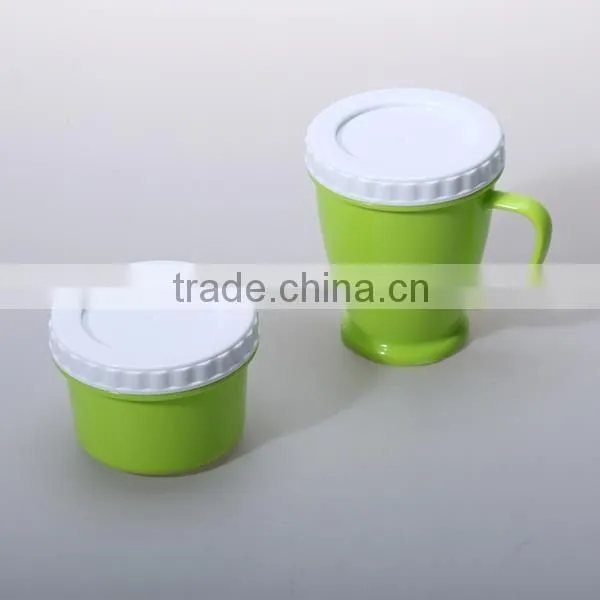 plastic 200ml snack box and 300ml plasic mug with lid