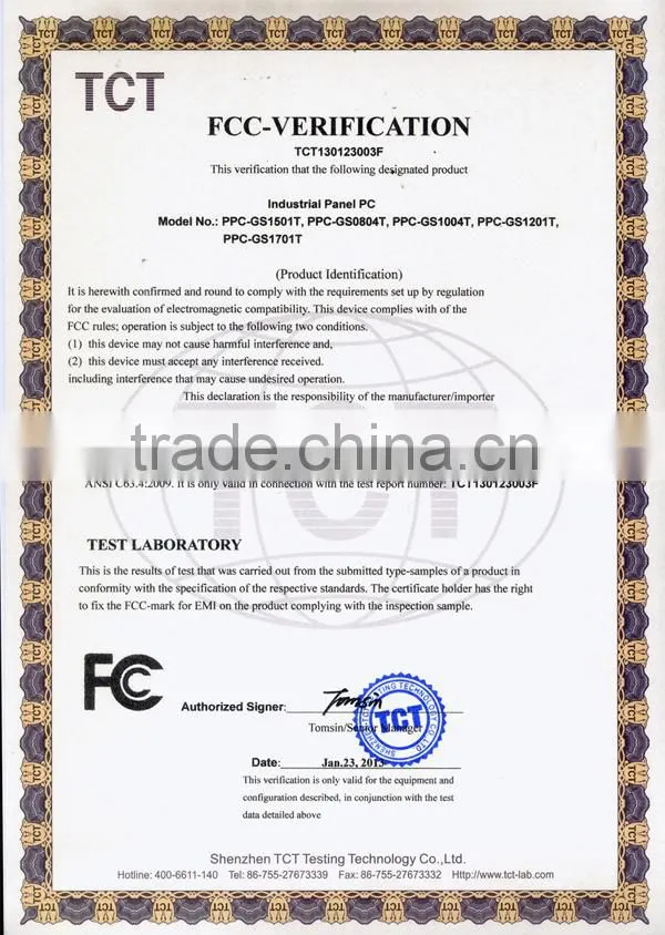 GS1504TI 15'' TFT LED industrial fully rugged tablet pc