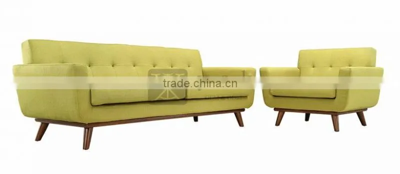 SF-092 Yellow Fabric Sofa Set Deisgns