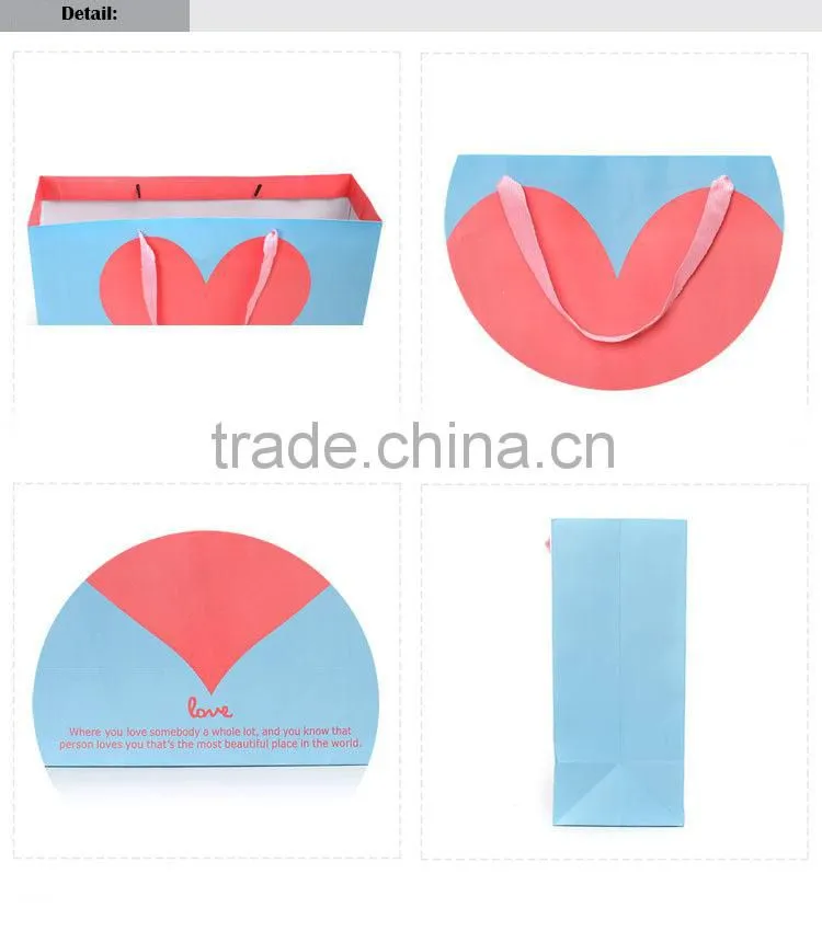 big heart gift shopping bag happy valentine's sweet gift bags