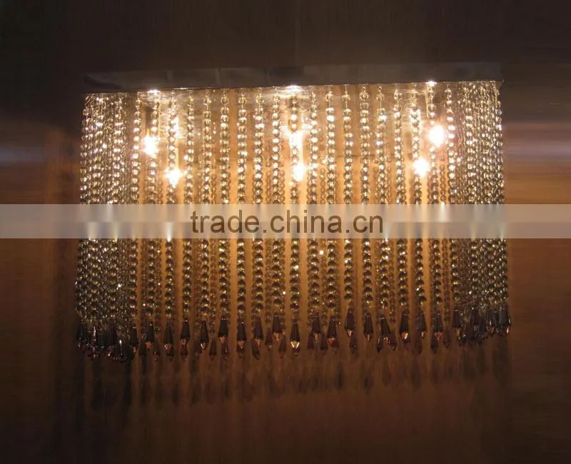 Crystal ceiling square E14 ceiling light for China PKN40016