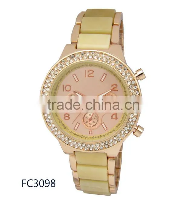 2015 best selling water resistant watch for lady