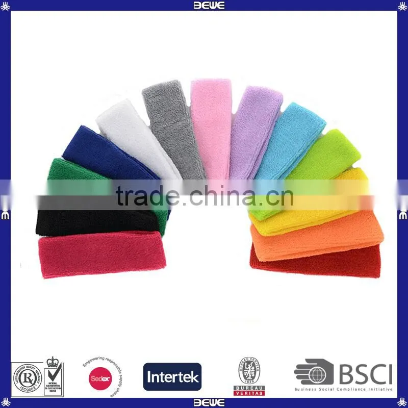 Pure color bulk elastic sport headband