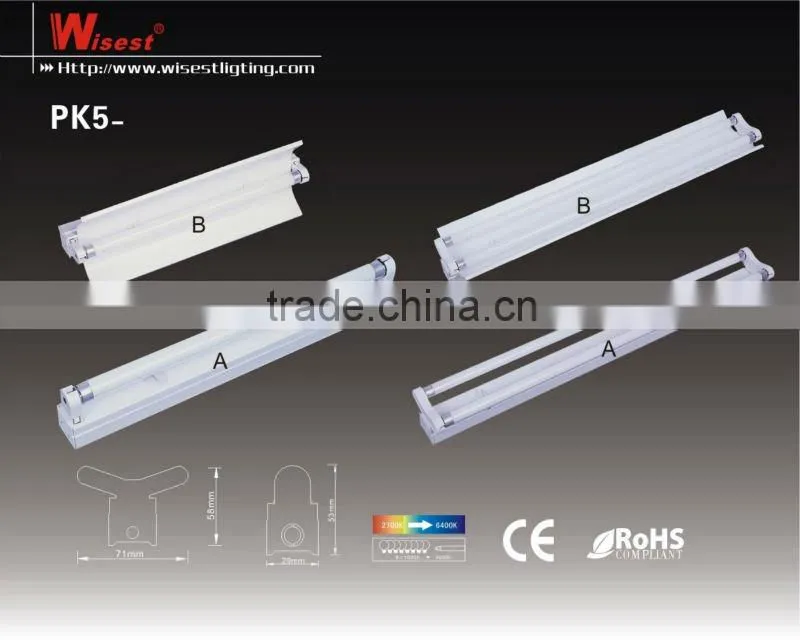 T8 SAA CE fluorescent lighting fixture luminaire 2X40W