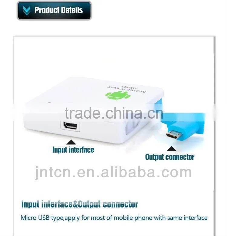 Promotion gift 5v mini portable power bank with CE&ROHS, with build in cable OEM is available