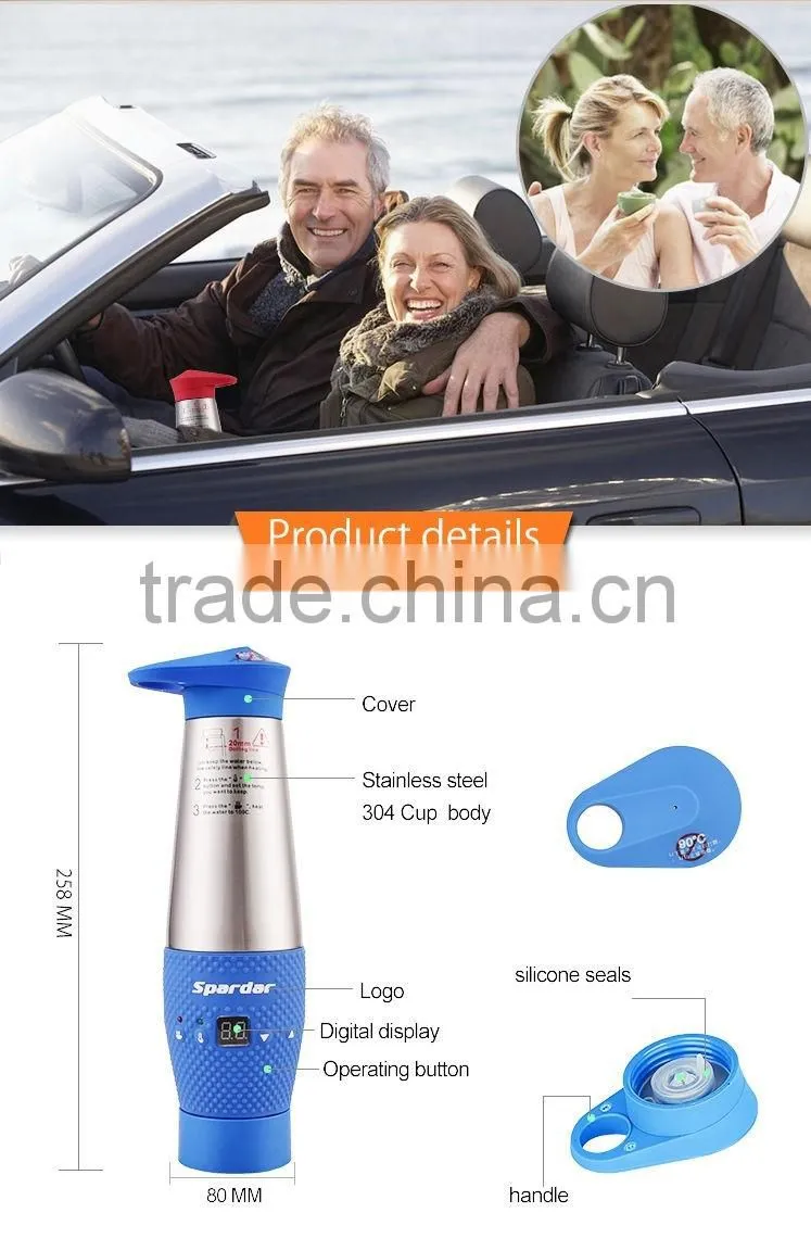 Car Travel Coffee and Tea Flasks Mug Water Heated Boil Cup