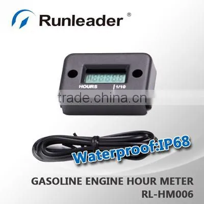Waterproof Inductive Hour Meter for motocross ATV motorcycle tractor motorbike forklift truck PIT BIKE
