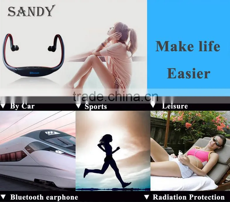 New Wireless Bluetooth Headset for bluetooth headset sport earphone fm radio bluetooth headset