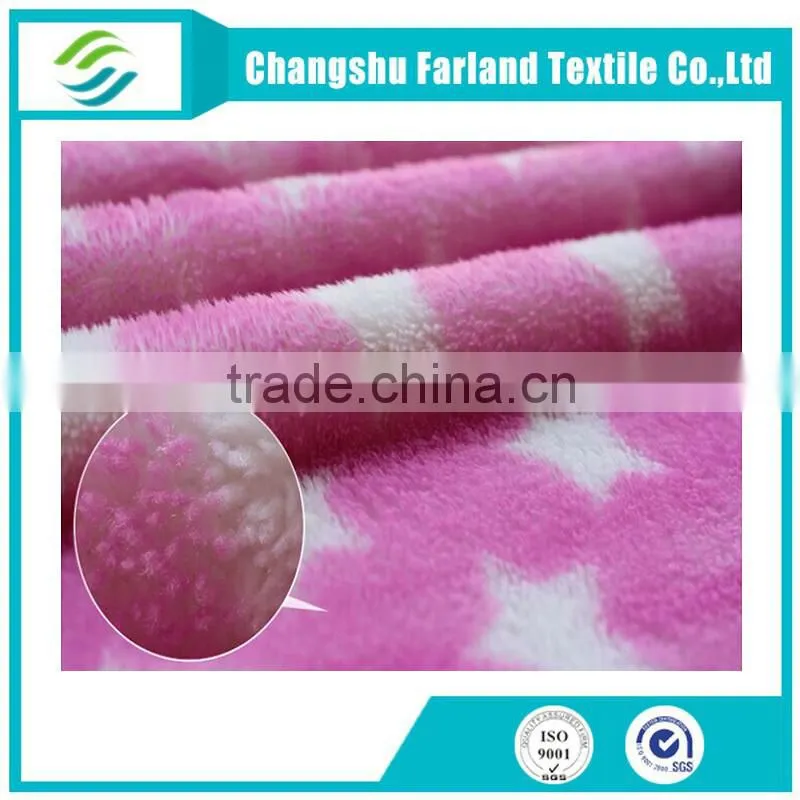 star pattern arctic fleece fabric polyester bed sheets fabric