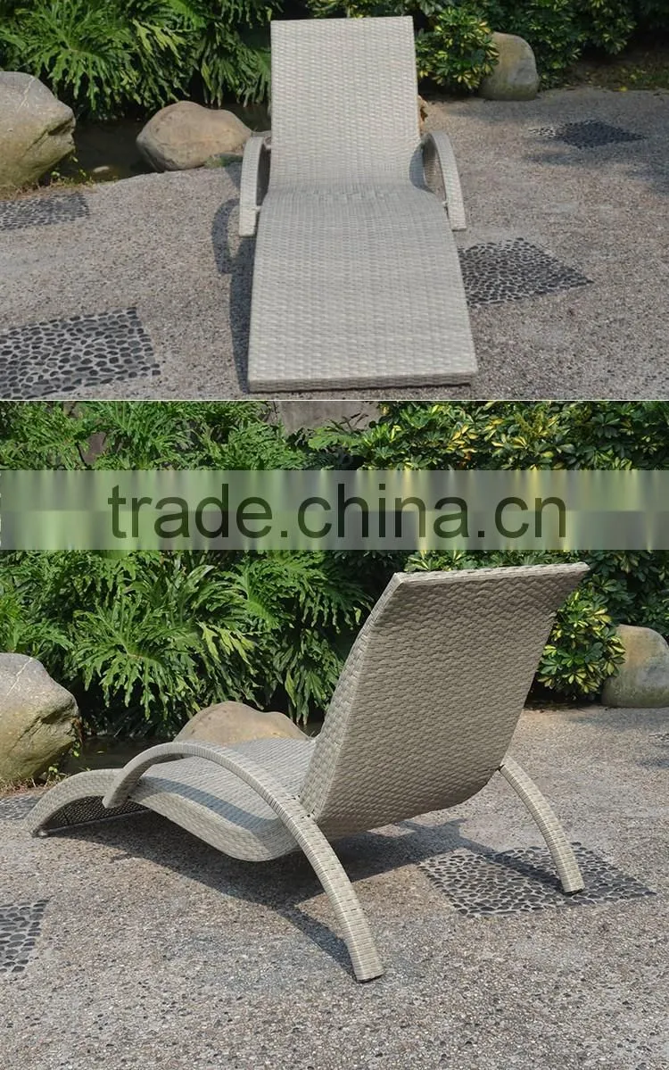 Garden Modern Rattan Wicker Outdoor Furniture Luxury French Chaise Spa Swimming Pool Hotel Sun Lounge Chair