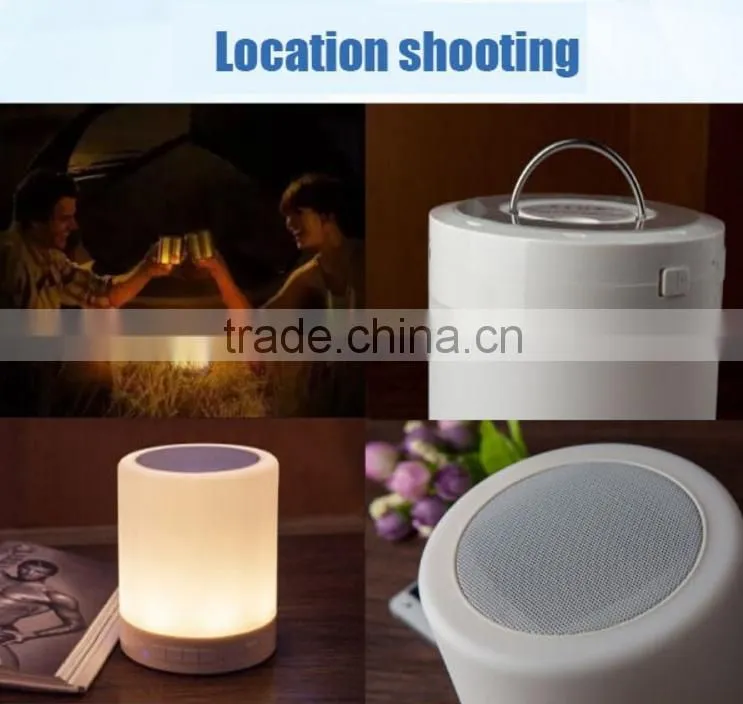 night light touch change color RGB warm white bluetooth speaker TF card DC5V for party outdoor living room child read package